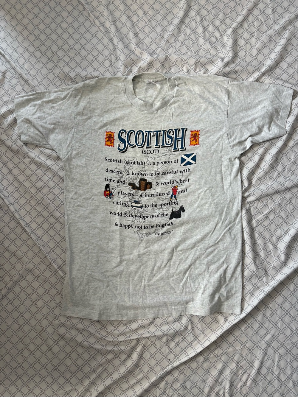 Vintage Single Stitch Fruit of the Loom Scottish Heritage Graphic Tee XL